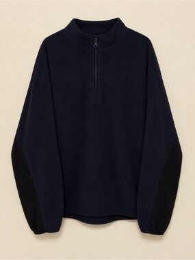 Athletech Navy Half-Zip Pullover with Black Elbow Panels
